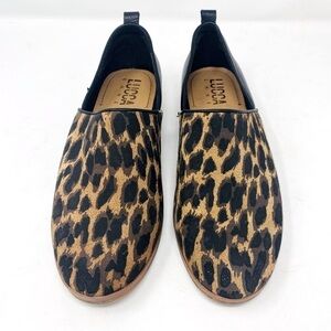 Lucca Lane Tabby Cheetah Loafers Size 8